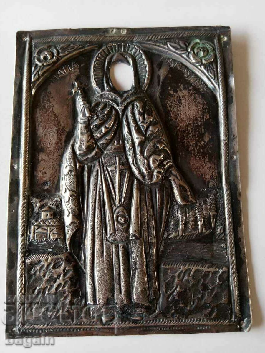 Icon. Silver hardware. Saint Paraskeva.