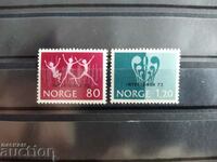 Norvegia Michel nr 647/48 din 1972. cu supratipărire – rar