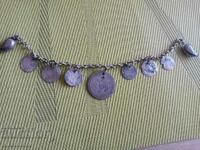 Renaissance jewelry, headpiece, sokai, silver, coins, costumes