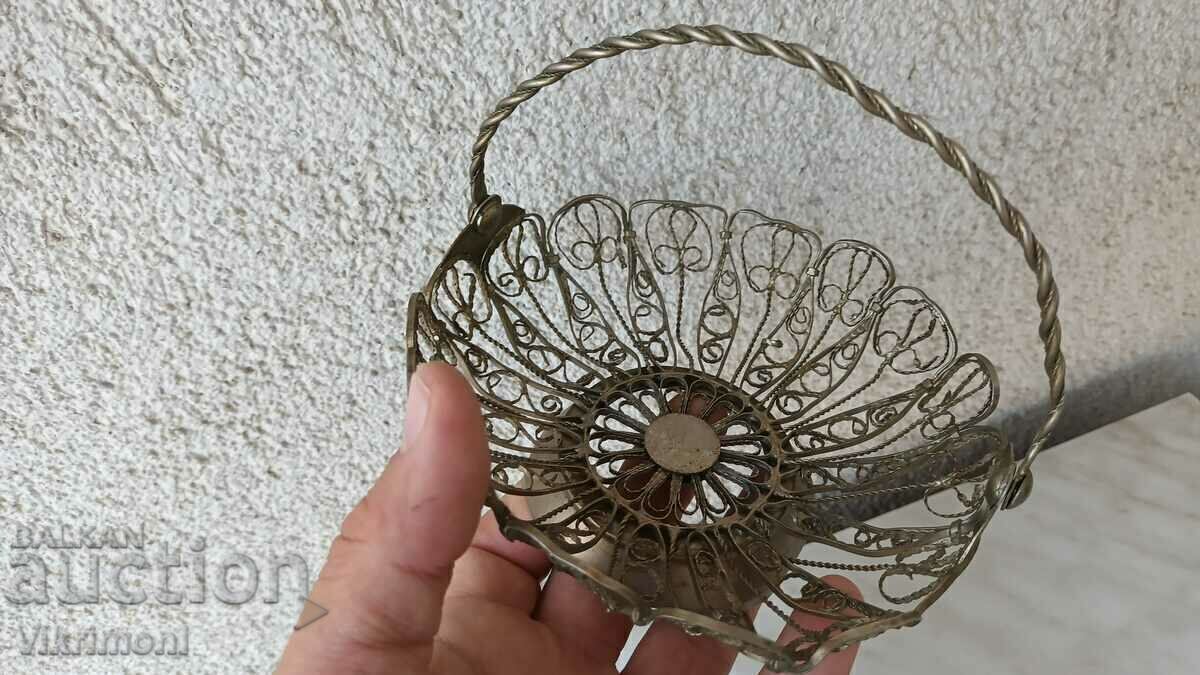 Auction Old, filigree, dish, paneer, for sweets Auction Old, filigree, dish, paneer, for sweets