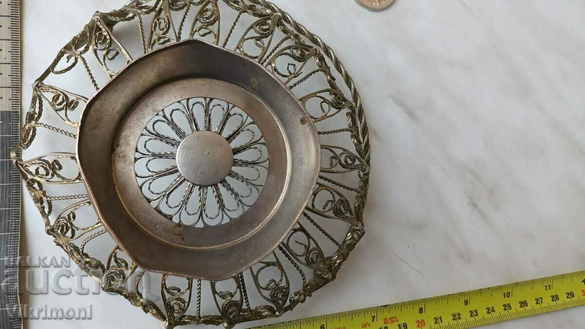 Old, filigree, dish, paneer, for sweets - 6 Old, filigree, dish, paneer, for sweets - 6