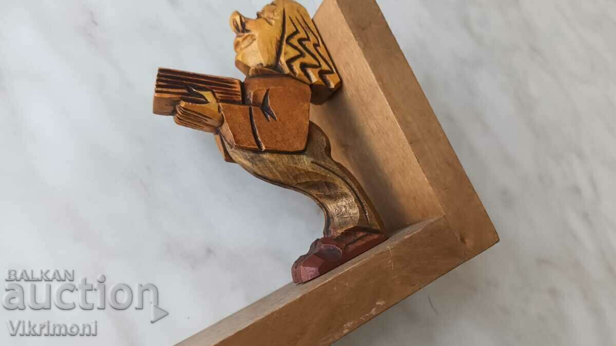 Sculptură în lemn, figură, dop de carte - 5 Sculptură în lemn, figură, dop de carte - 5