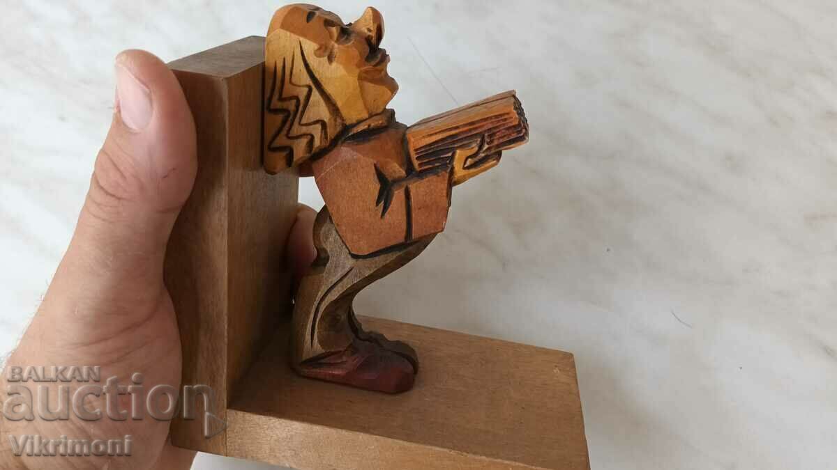 Sculptură în lemn, figură, dop de carte - 6 Sculptură în lemn, figură, dop de carte - 6