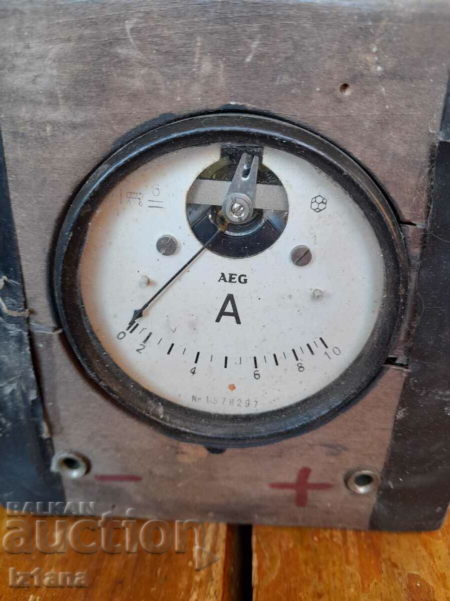 Old Ammeter AEG with price 32.00 BGN | € 16.36 Old Ammeter AEG with price 32.00 BGN | € 16.36
