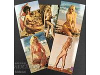 LOT of 5 Excellent Old Untraveled Cards Erotic Nude Women