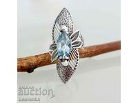 5511 Silver Ring with Blue Topaz