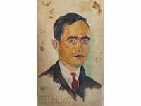 . 1920s OLD PAINTING PORTRAIT OF A MAN PAINTED