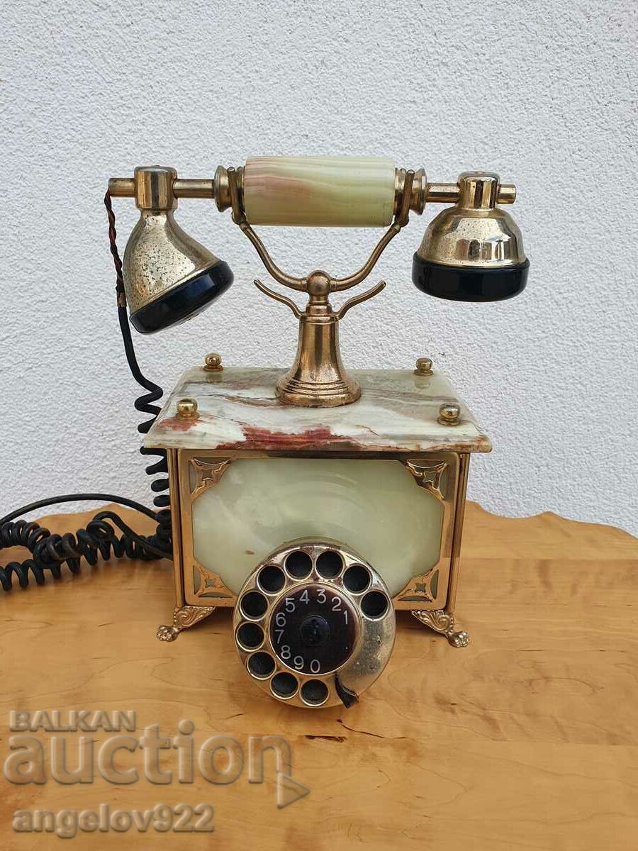 Vintage Italian Onyx Telephone!!!