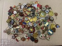 #7 over 130 pieces of badges signs communist Bulgaria