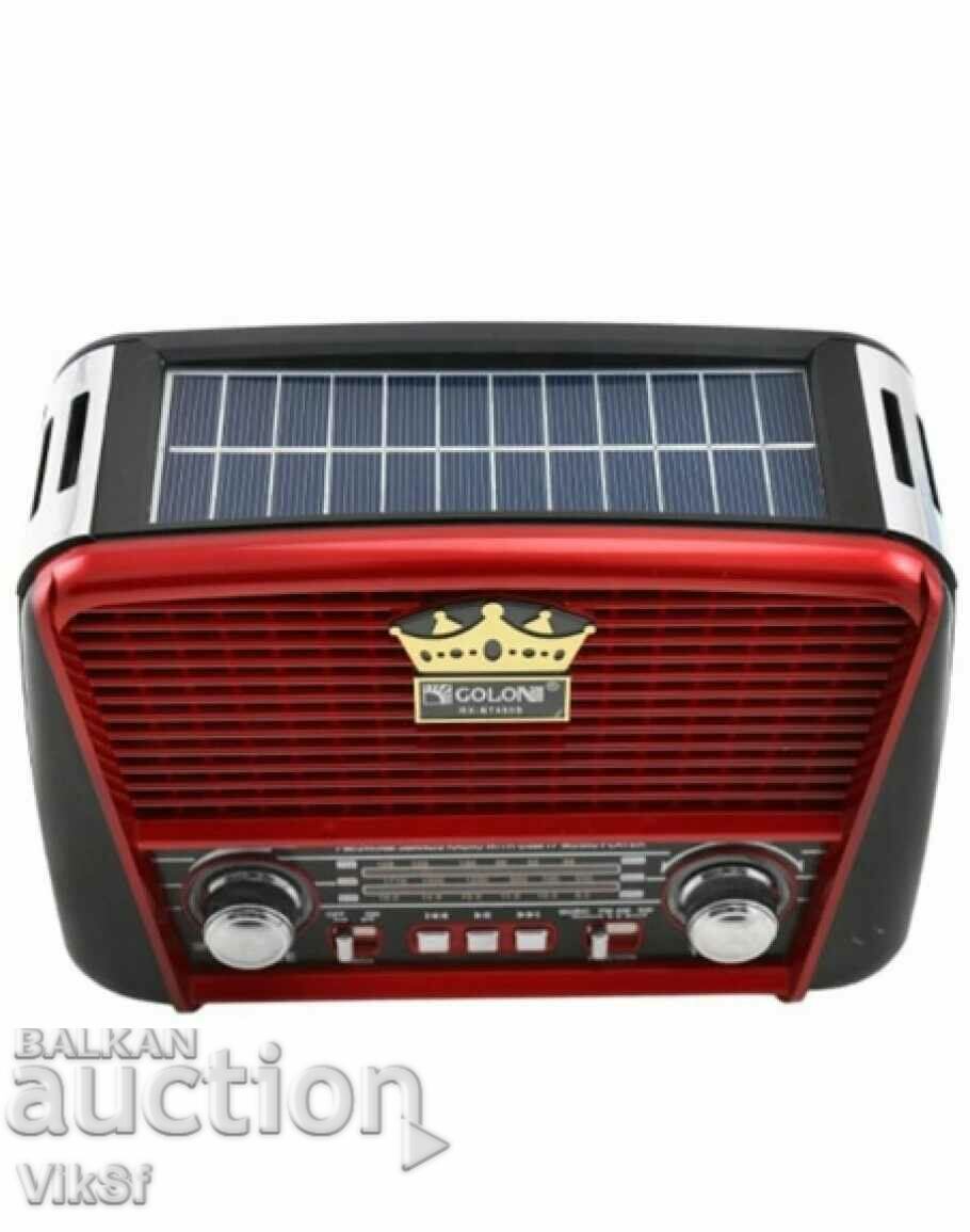 Licitație Difuzor retro BT GOLON RX-BT455S, FM; MP3 + solar incorporat Licitație Difuzor retro BT GOLON RX-BT455S, FM; MP3 + solar incorporat