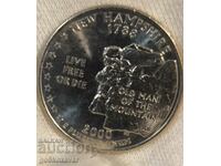 Сащ -Америка 25 цента 2001г Юбилейни UNC