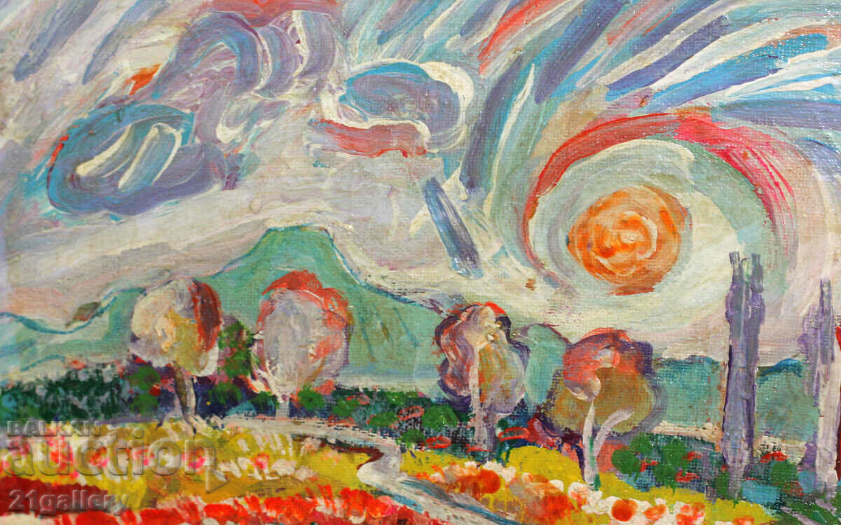 Auction Marina Angelova Landscape with poppies 2004 Auction Marina Angelova Landscape with poppies 2004