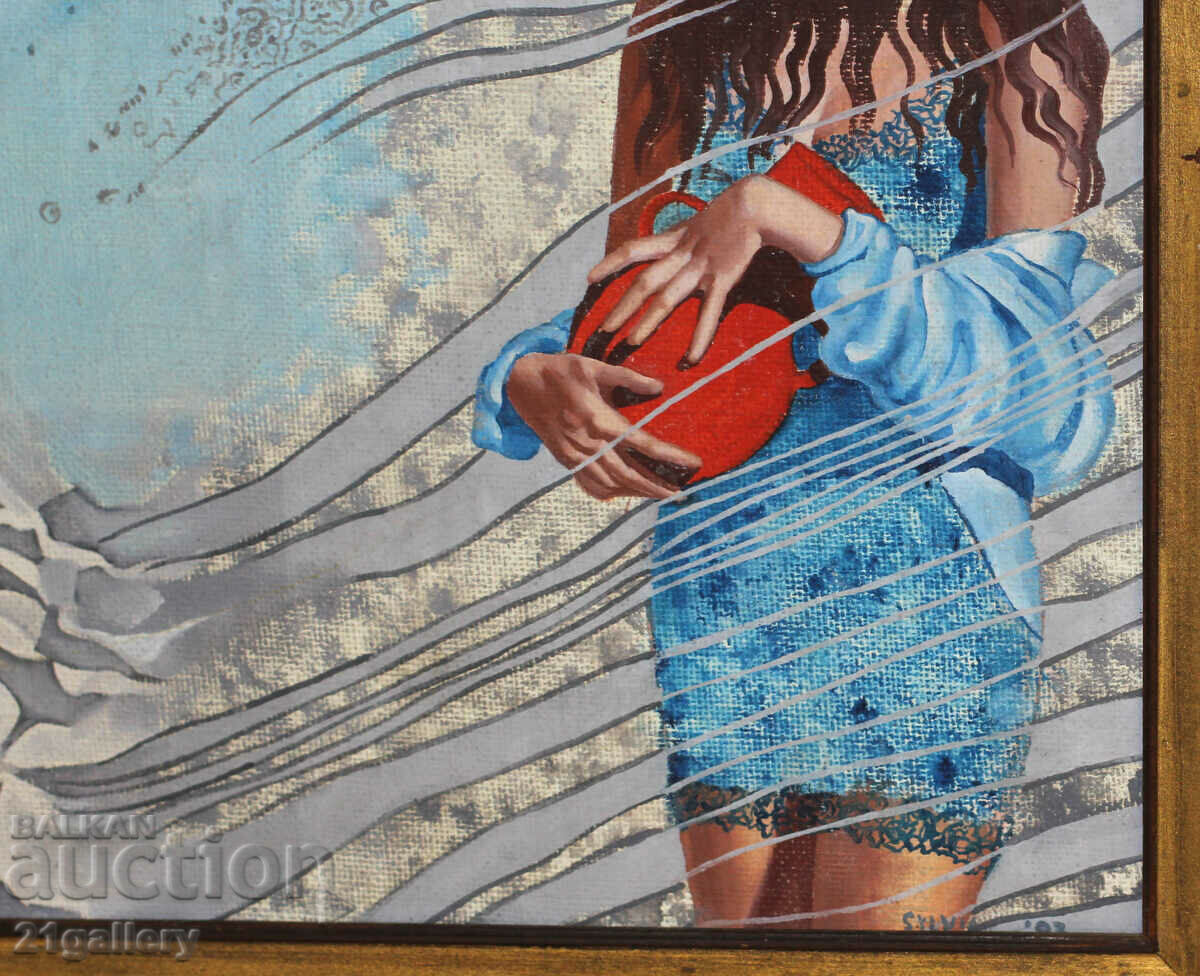 Figurative composition - woman with amphora 1993. - 6 Figurative composition - woman with amphora 1993. - 6