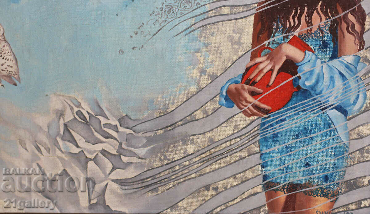 Figurative composition - woman with amphora 1993. - 7 Figurative composition - woman with amphora 1993. - 7