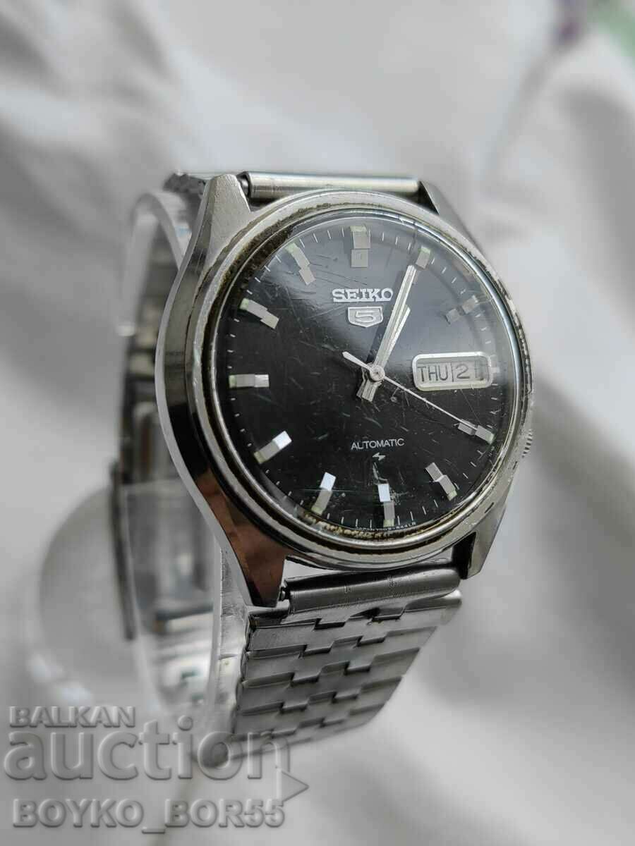 Оригинален Мъжки Ръчен Автоматичен Часовник SEIKO 5 1970те г