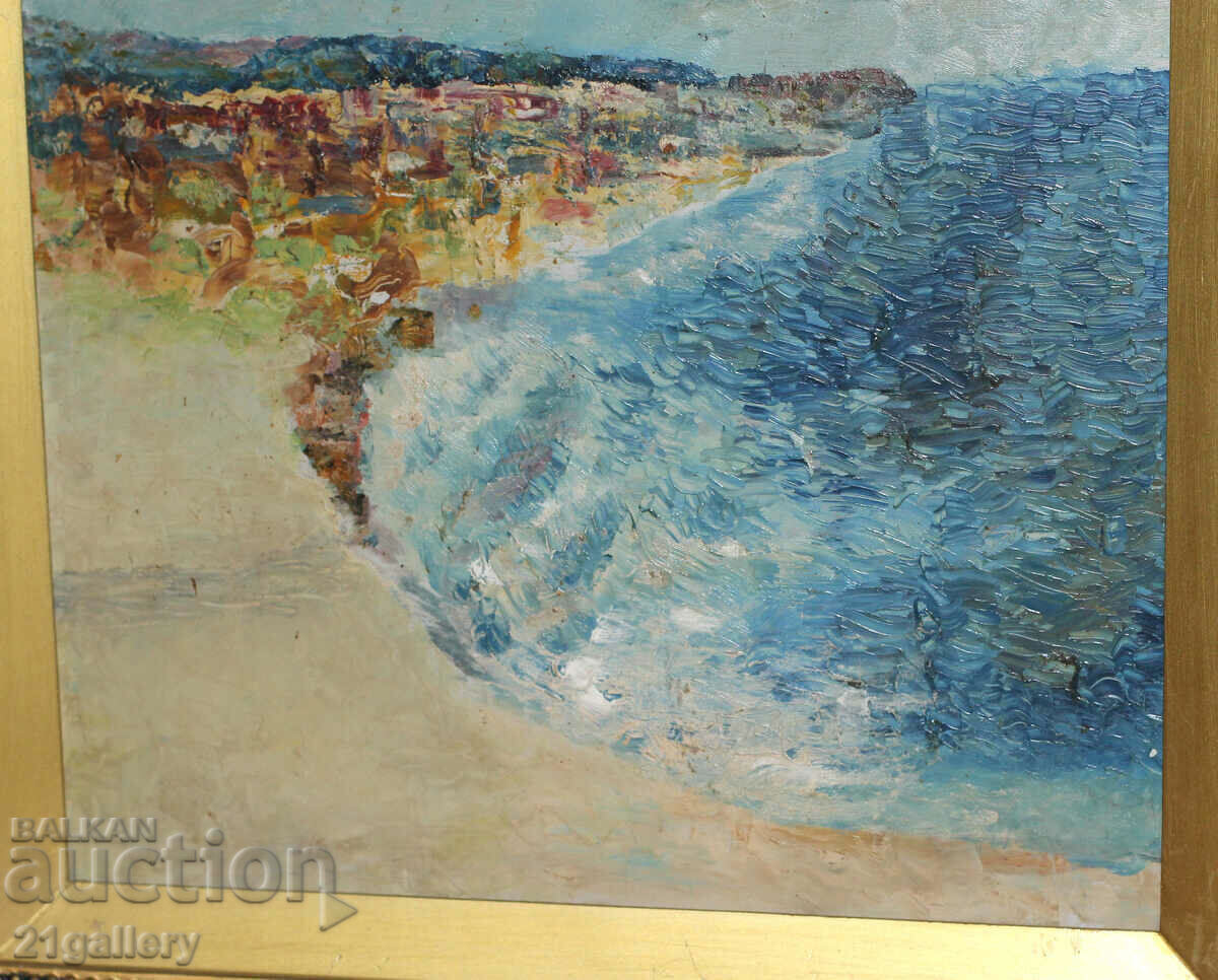 Bay seascape, oil paints - 5