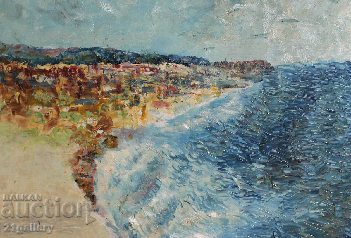 Bay seascape, oil paints - 7