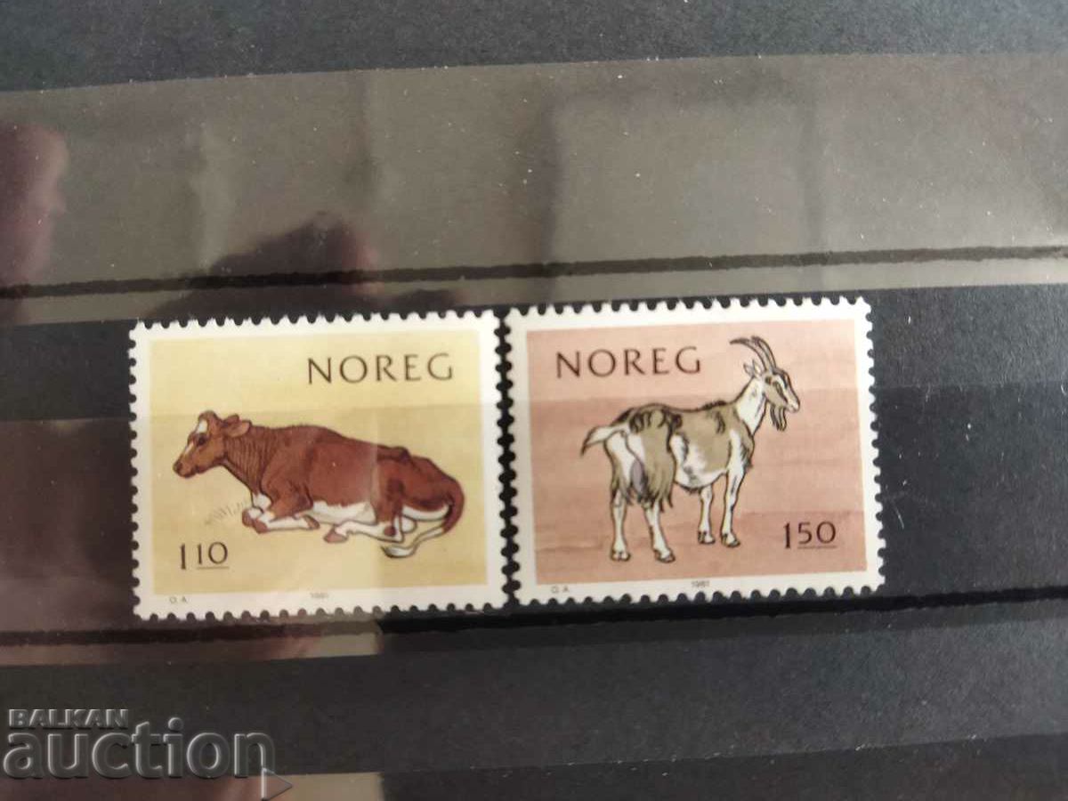 Norvegia Michel nr 834/35 din 1981. fauna, animale