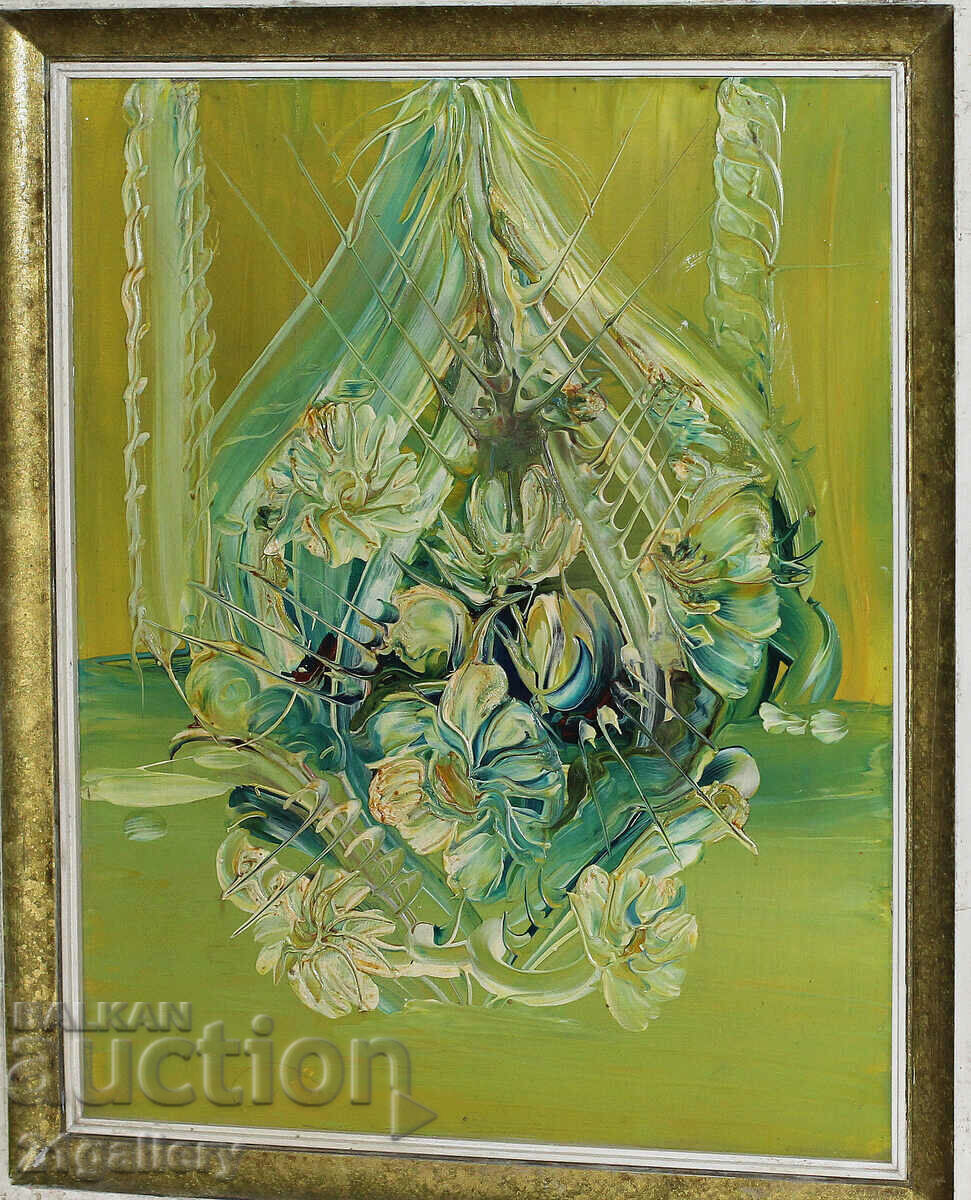 Floral composition, oil paints, "The Cradle" - 5 Floral composition, oil paints, "The Cradle" - 5