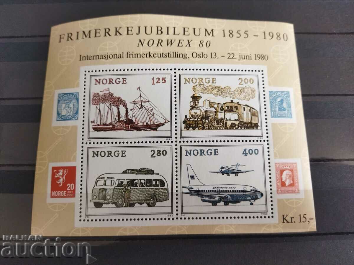 Norway Michel Block No. 3 from 1980. transport