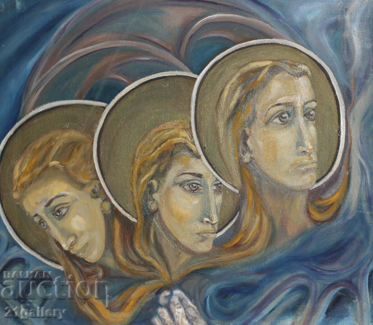 Auction Figurative composition, religious theme, 1980s Auction Figurative composition, religious theme, 1980s