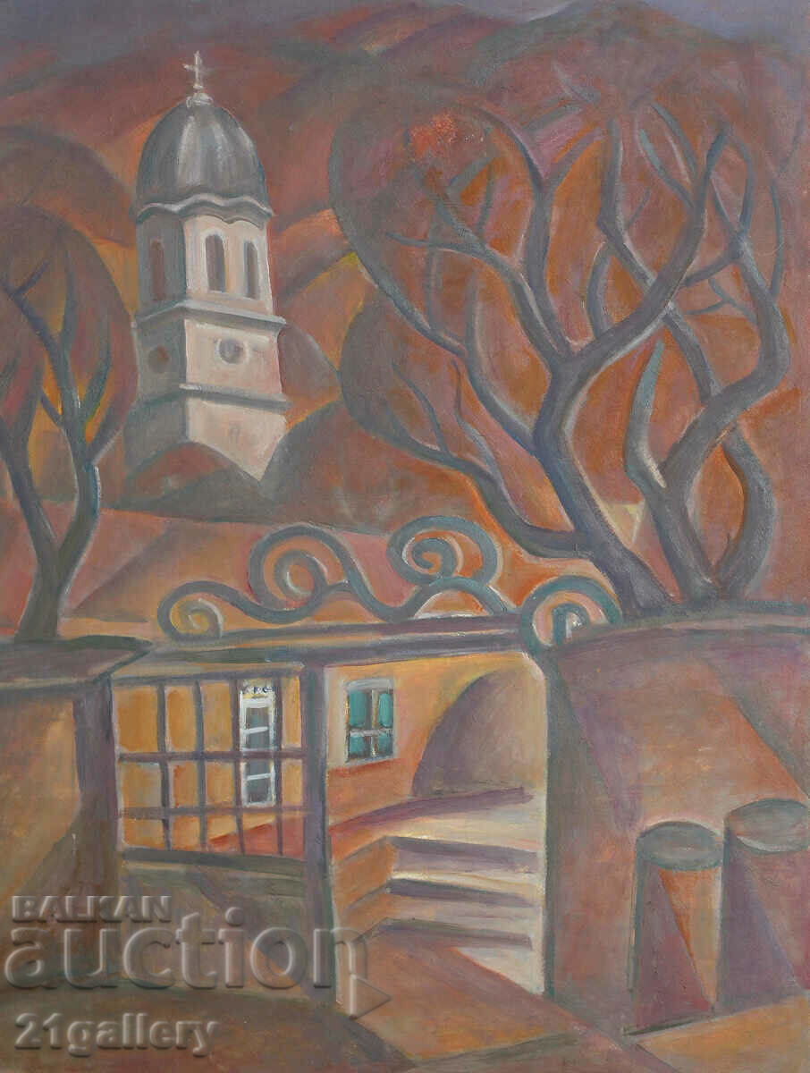 Cityscape oil painting, unsigned with price 700.00 BGN | € 357.90 Cityscape oil painting, unsigned with price 700.00 BGN | € 357.90