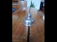 Old laboratory alcohol lamp, alcohol bottle