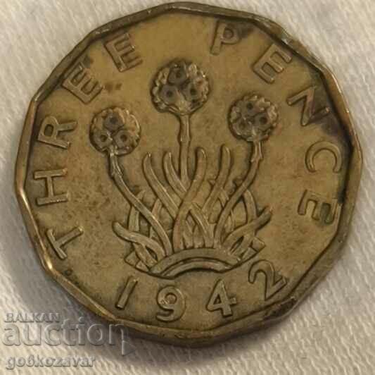 Marea Britanie 3 pence 1942