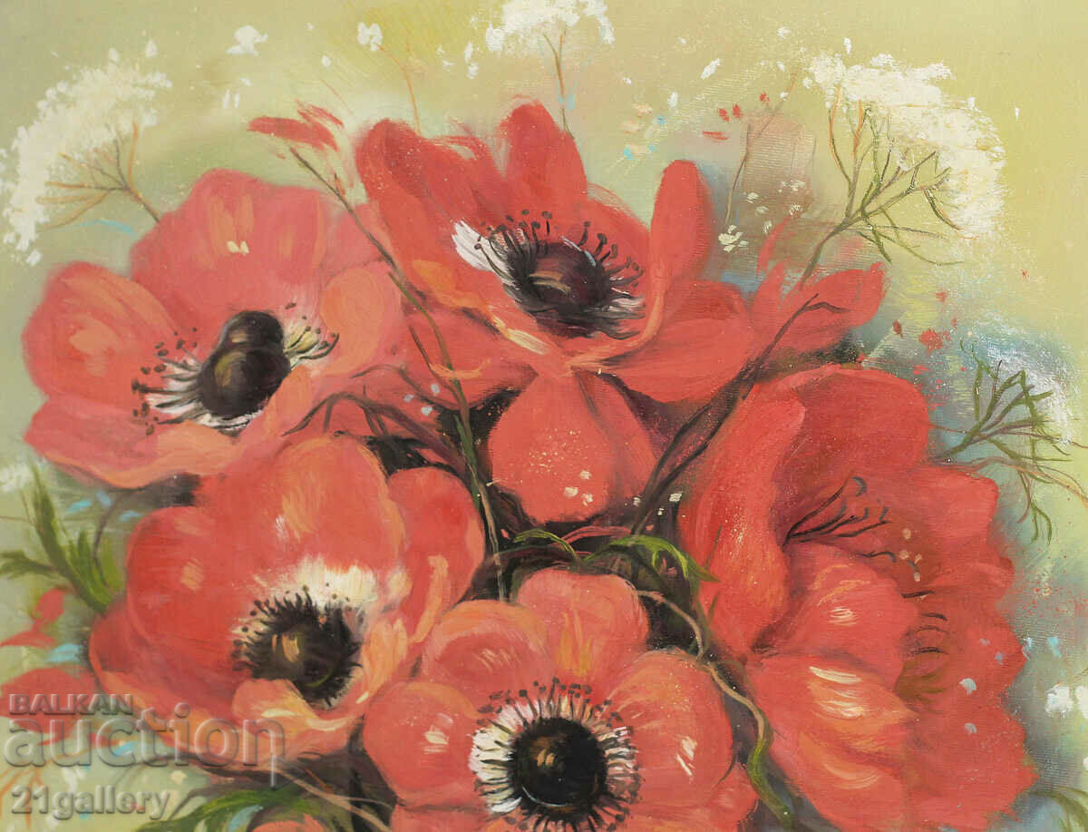 Auction Still life vase with poppies, oil paints 2007 Auction Still life vase with poppies, oil paints 2007