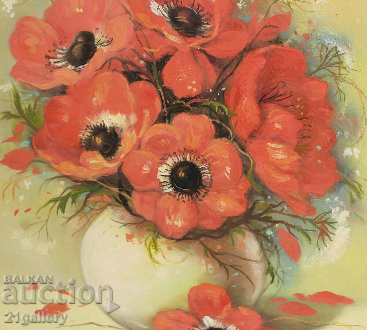 Still life vase with poppies, oil paints 2007 - 5 Still life vase with poppies, oil paints 2007 - 5