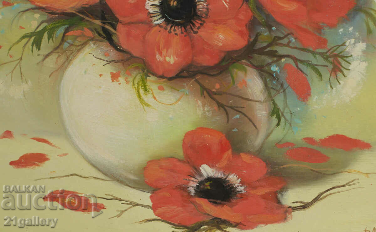 Still life vase with poppies, oil paints 2007 - 6 Still life vase with poppies, oil paints 2007 - 6