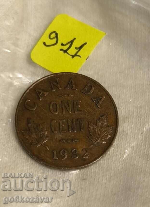 Auction Canada 1 cent 1932 Auction Canada 1 cent 1932