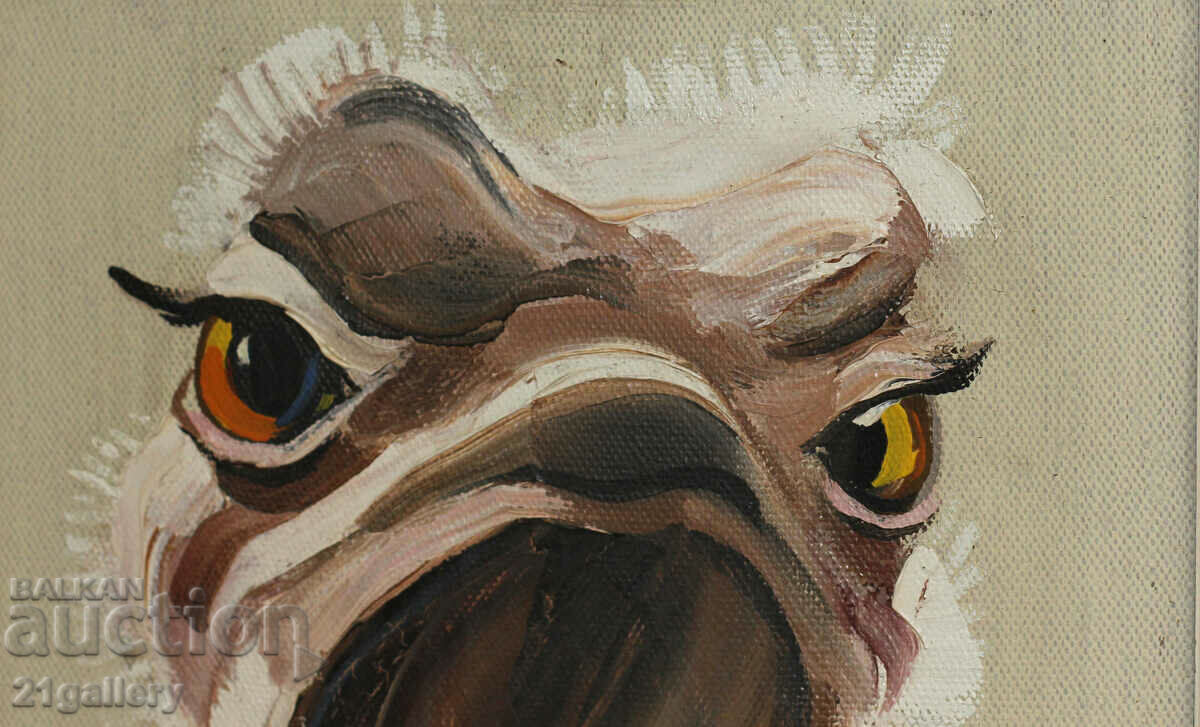 Delivery of Rumen Statkov Head of an Ostrich oil paints 1995. Delivery of Rumen Statkov Head of an Ostrich oil paints 1995.