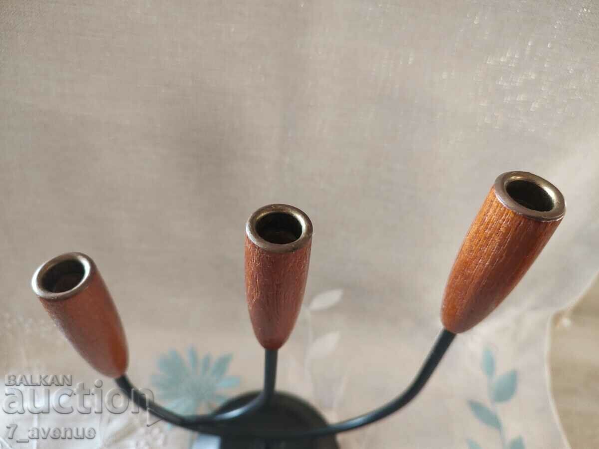 Δημοπρασία Παλιό κηροπήγιο, μέταλλο και ξύλο, εξαίσια διακόσμηση, 21.11.24