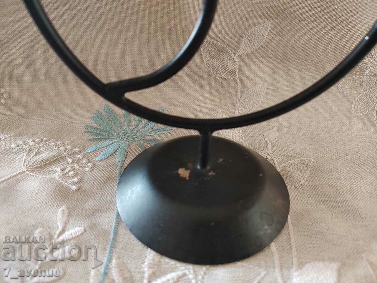 Παλιό κηροπήγιο, μέταλλο και ξύλο, εξαίσια διακόσμηση, 21.11.24 - 5