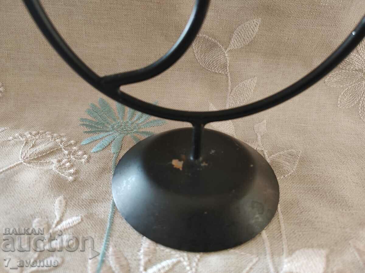 Παλιό κηροπήγιο, μέταλλο και ξύλο, εξαίσια διακόσμηση, 21.11.24 - 6