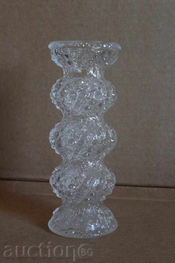 ,SOCA GLASS VASE PERFECT CURVED SHAPES RARE SOCA