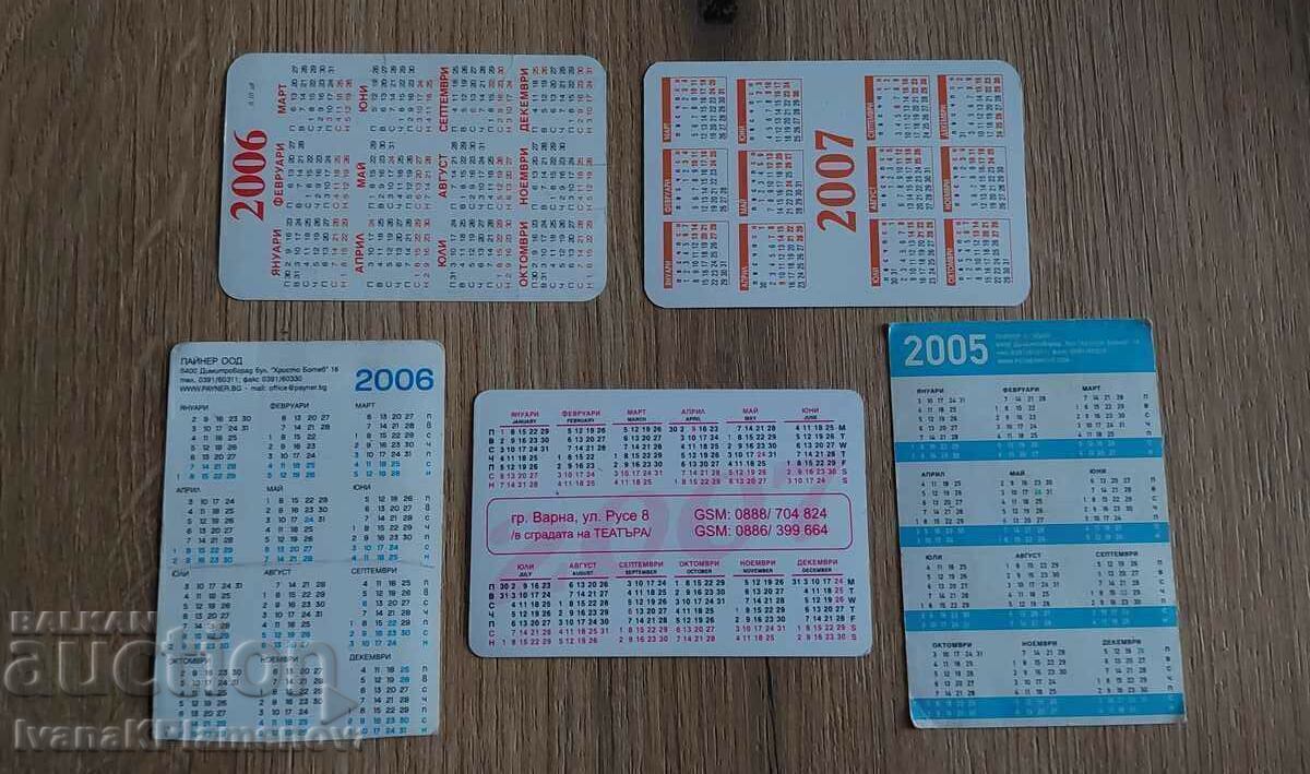 Календарчета за колекционери 5 броя - 6 Календарчета за колекционери 5 броя - 6