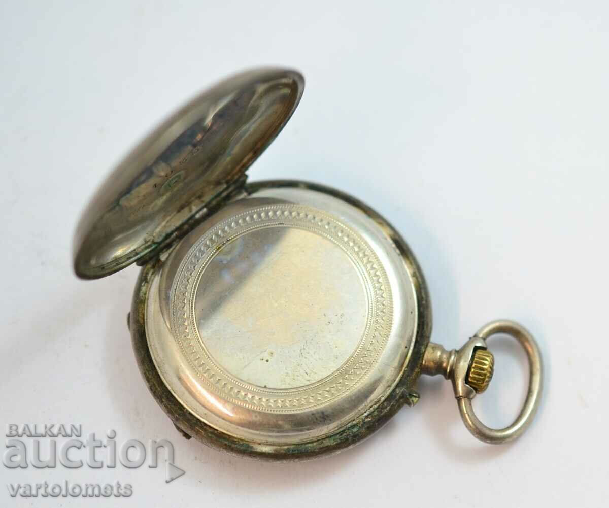 Auction  Antique Silver Pocket Watch - Not Working
