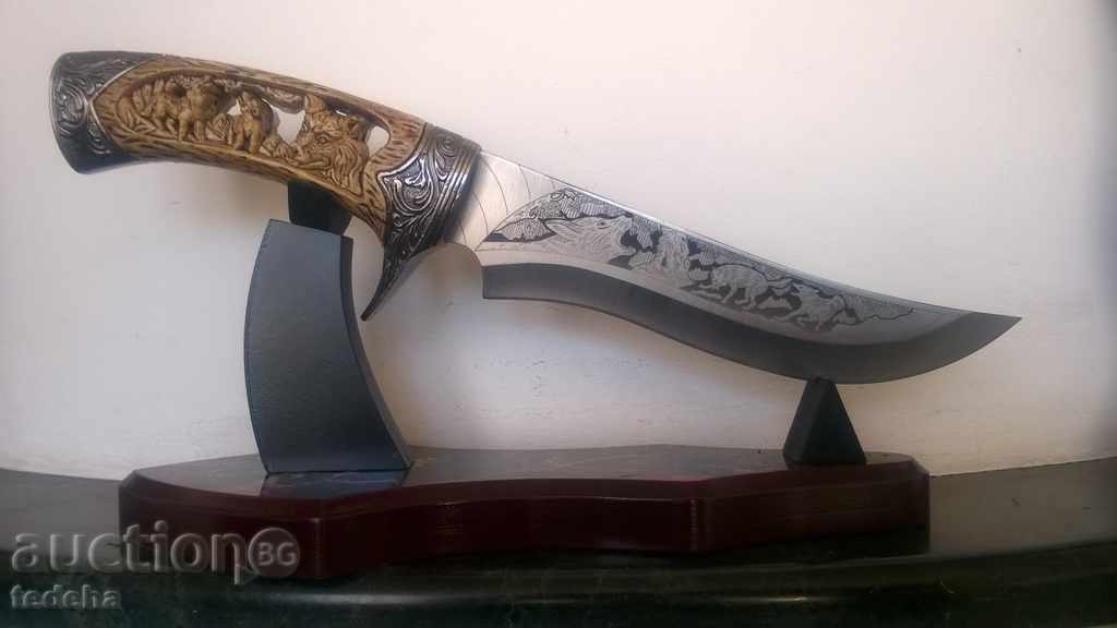 B.Z.C.!!! DRAINING, SLAUGHTERING - HUNTING KNIFE - WOLF -3- with price 67.00 BGN | € 34.26