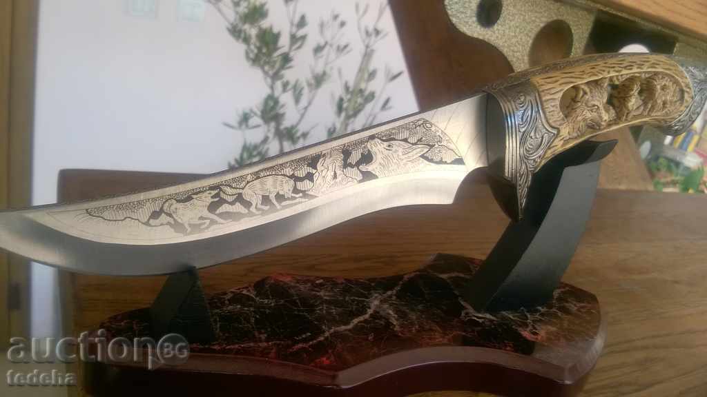 Delivery of B.Z.C.!!! DRAINING, SLAUGHTERING - HUNTING KNIFE - WOLF -3-