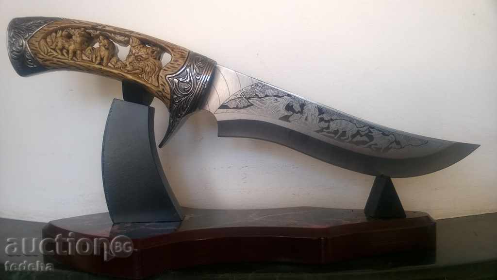 B.Z.C.!!! DRAINING, SLAUGHTERING - HUNTING KNIFE - WOLF -3- - 7