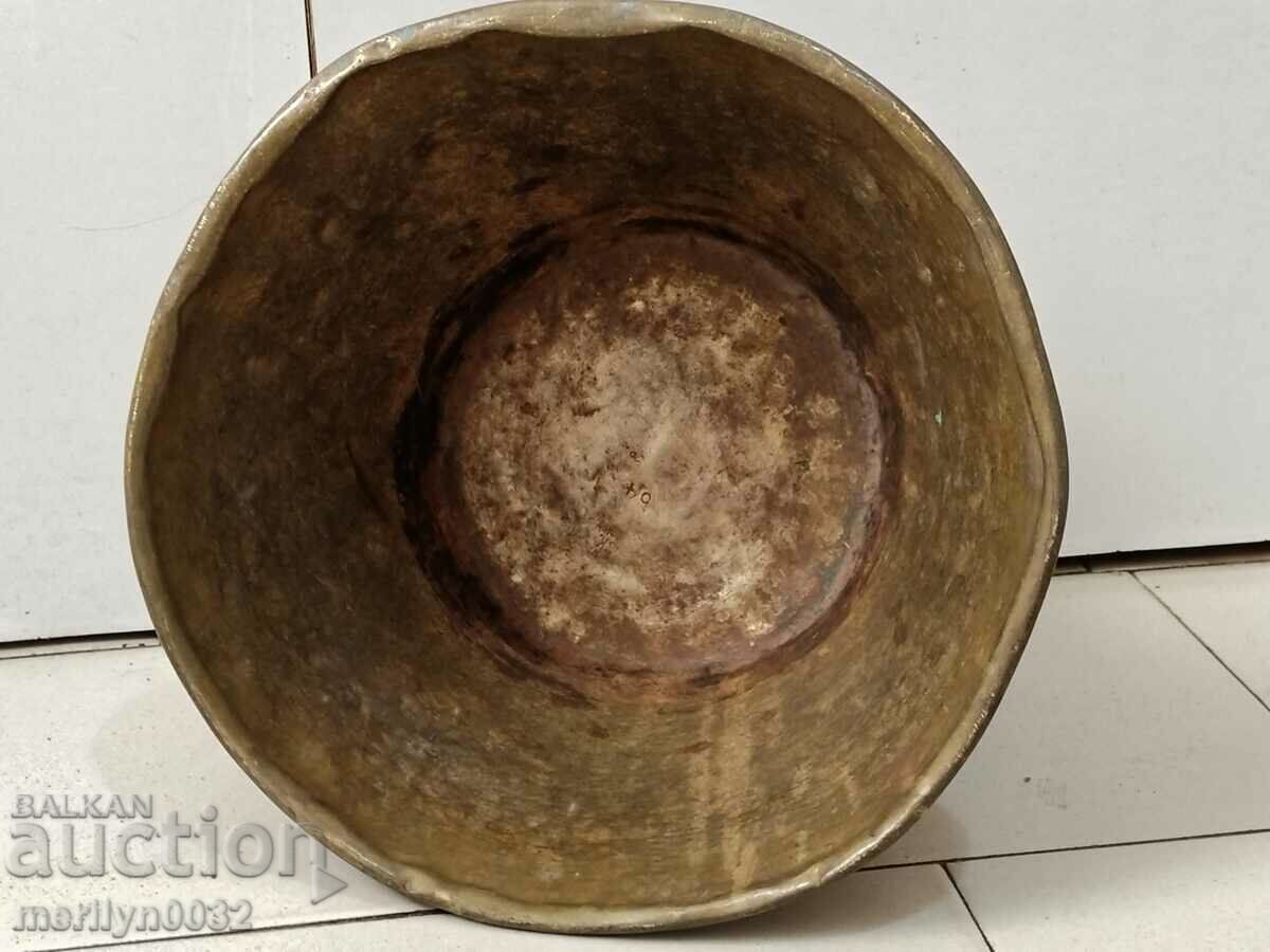 Licitație Cântar vechi din alamă, taler, greutăți, balanță