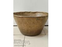 Cântar vechi din alamă, taler, greutăți, balanță