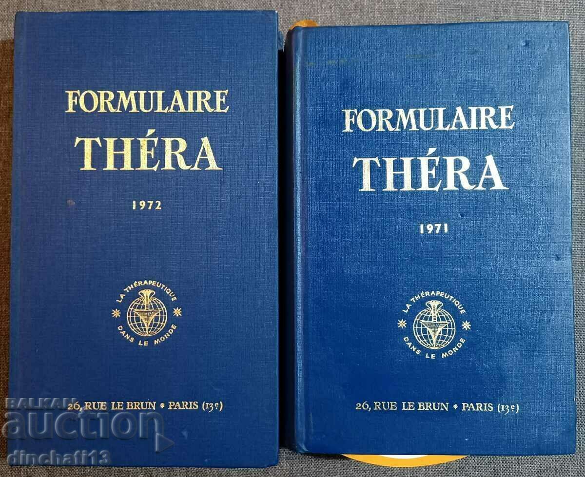 FORMULAIRE THERA 1971/ 72 LE THERAPEUTIQUE DANS Le MONDE