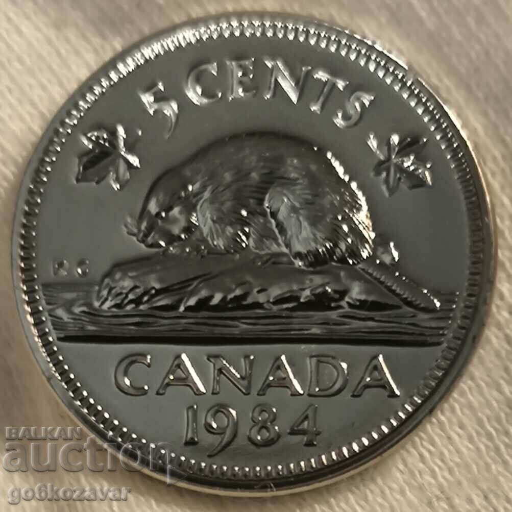 Canada 5 cenți 1984 UNC