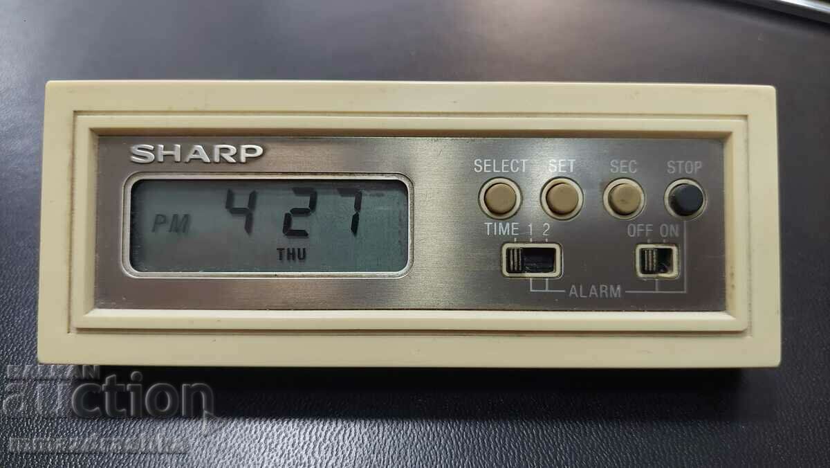 Sharp desk clock