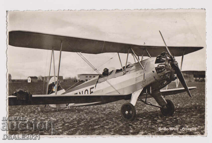 Καρτ ποστάλ Focke-Wulf Stieglitz αεροπλάνο της Γερμανίας του Τρίτου Ράιχ