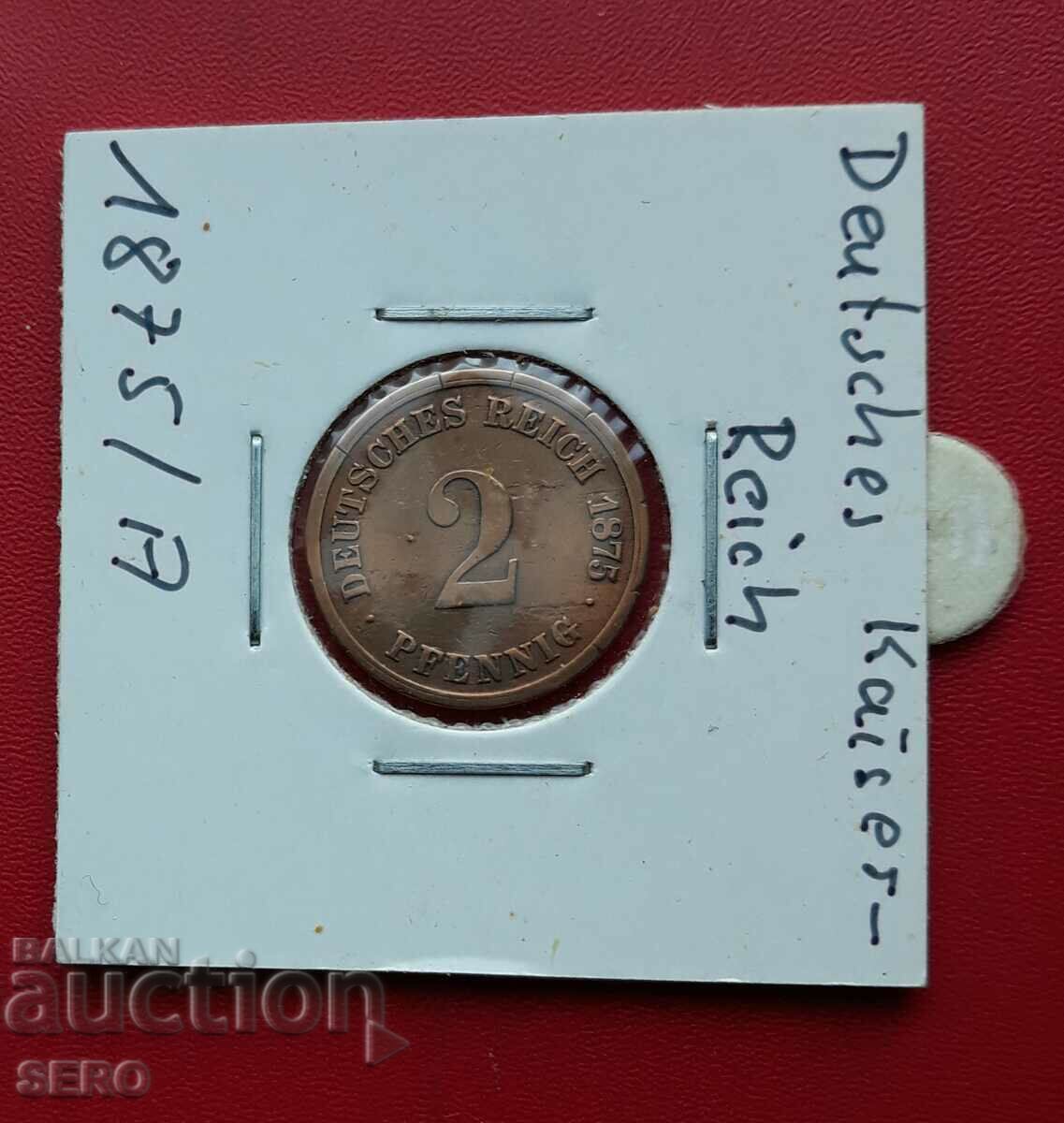 Γερμανία-2 pfennig 1875 Α-Βερολίνο