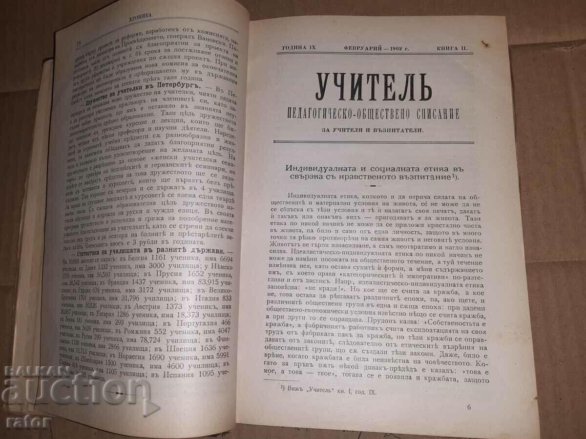 Revista veche PROFESOR 1902, numerele 1 - 10